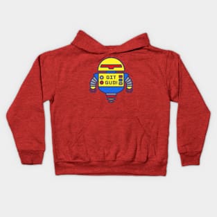 GIT GUD primary robot Kids Hoodie